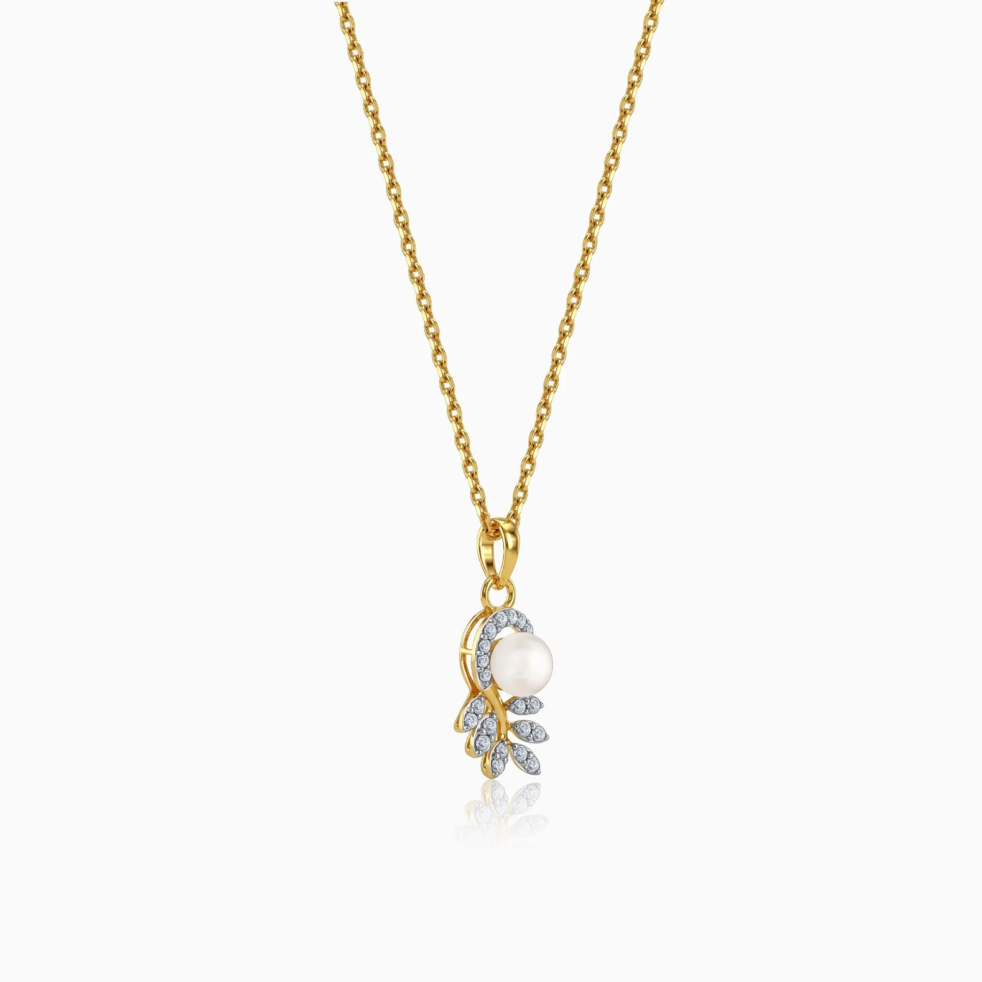 Gold Vine of Her Lab grown Diamond Pendant - Image 4