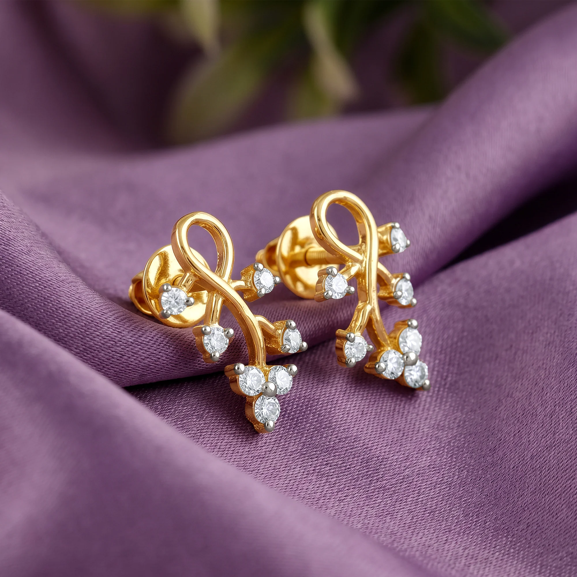 Gold Virelle Lab Grown Diamond Earrings - Image 2
