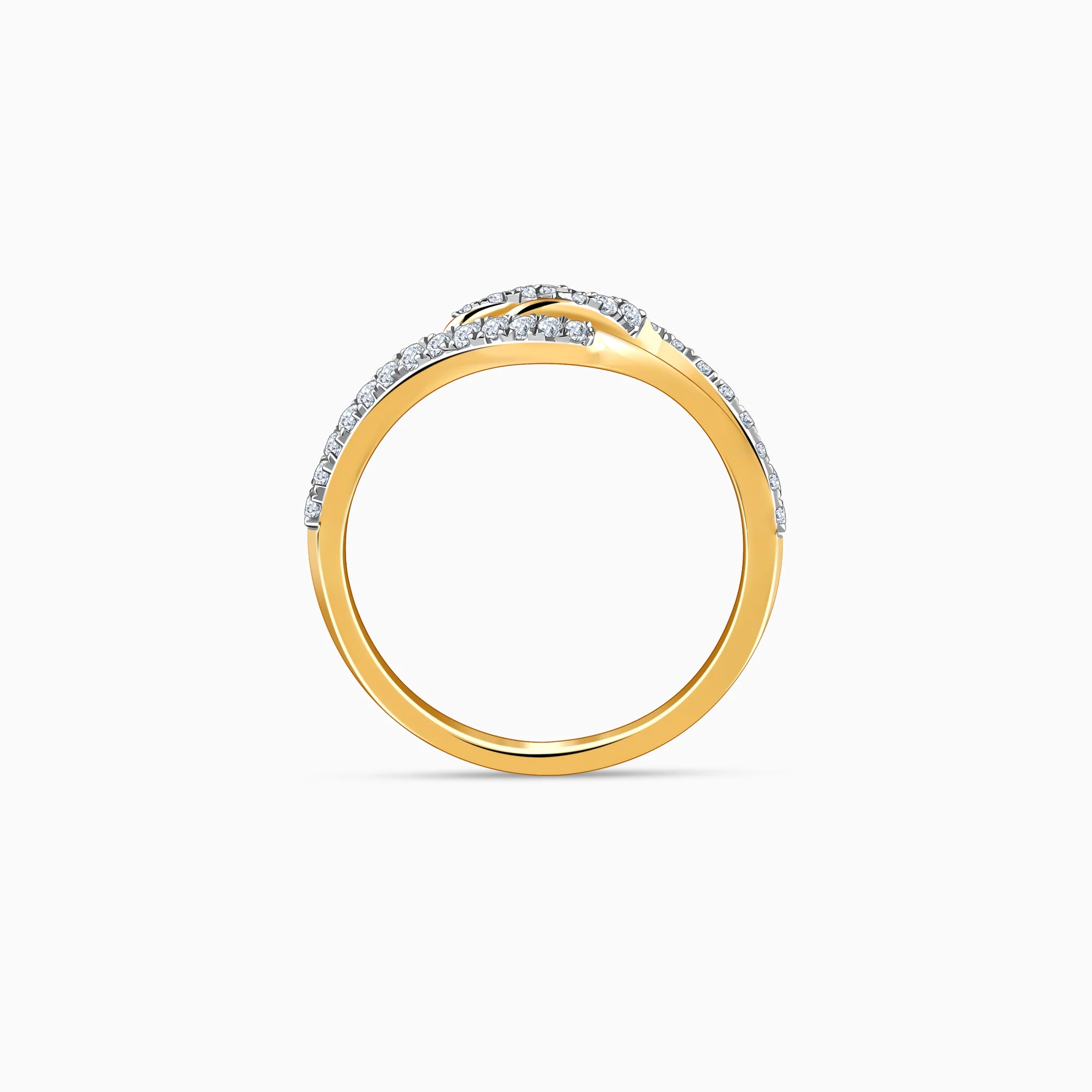 Gold Wavelet Lab Grown Diamond Ring - Image 5