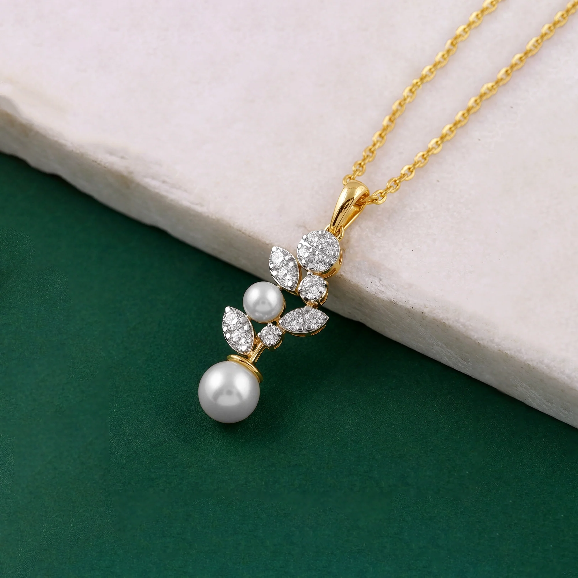 Gold Zoya Lab Grown Diamond Pendant - Image 2