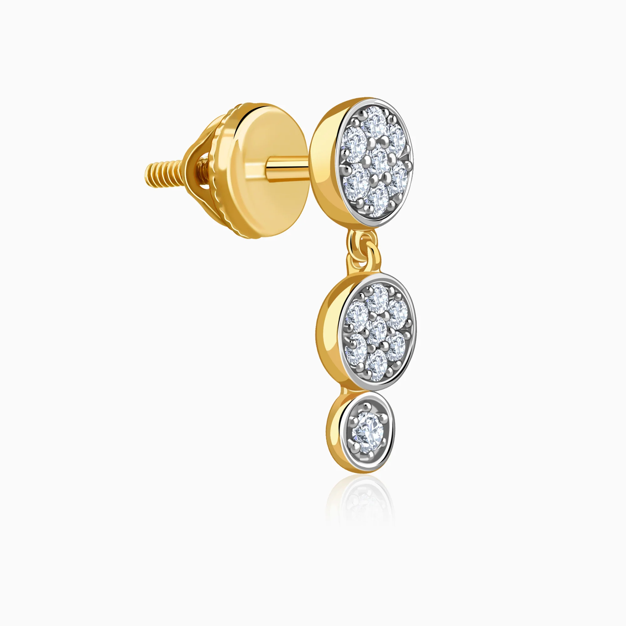 Gold Zyra Lab Grown Diamond Earrings - Image 4