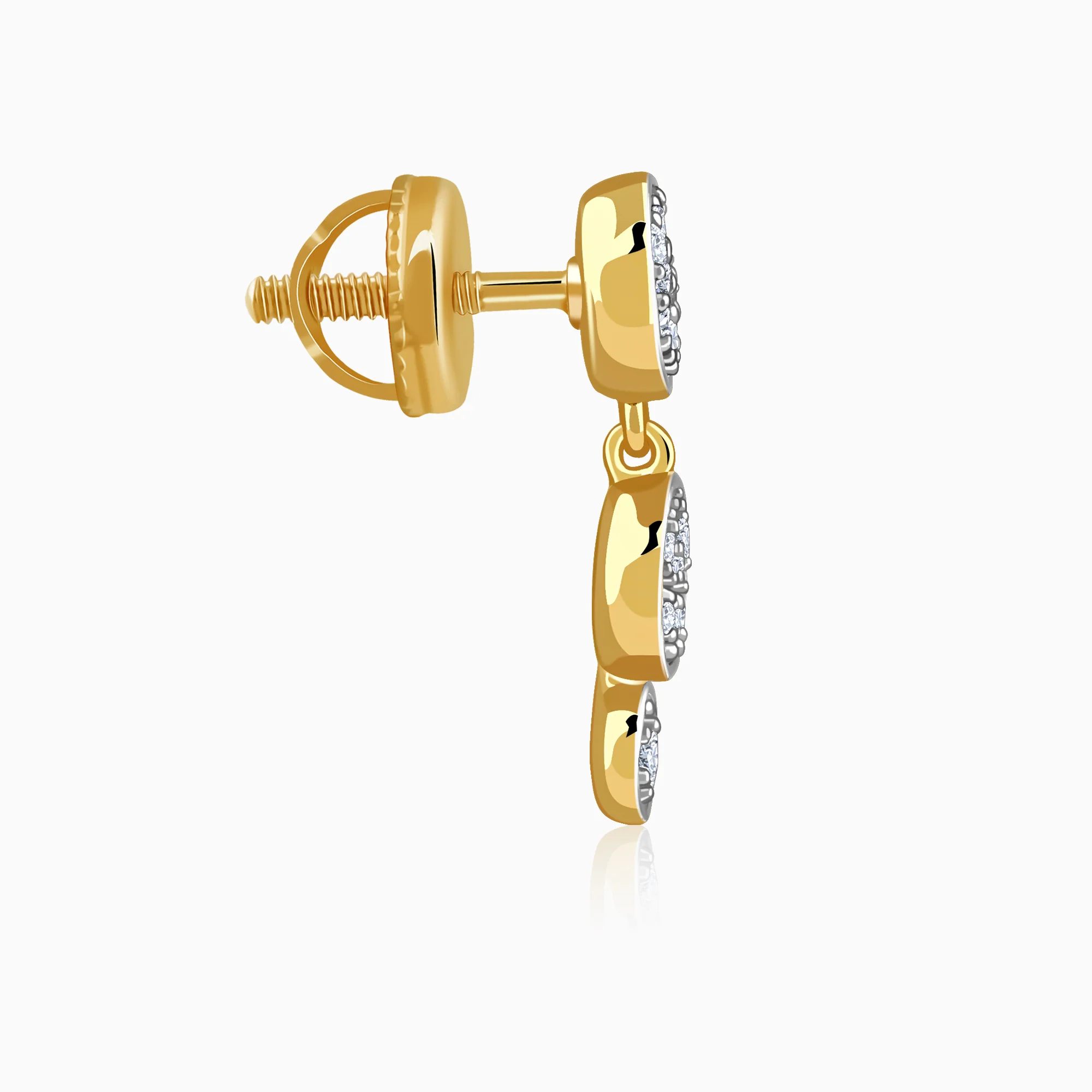 Gold Zyra Lab Grown Diamond Earrings - Image 5