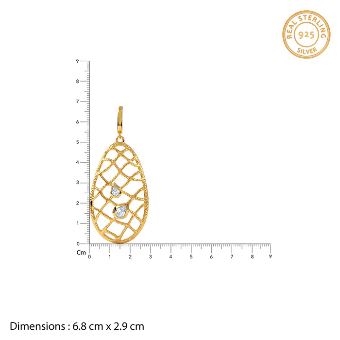 Golden Abstract Dew Earrings - Image 5