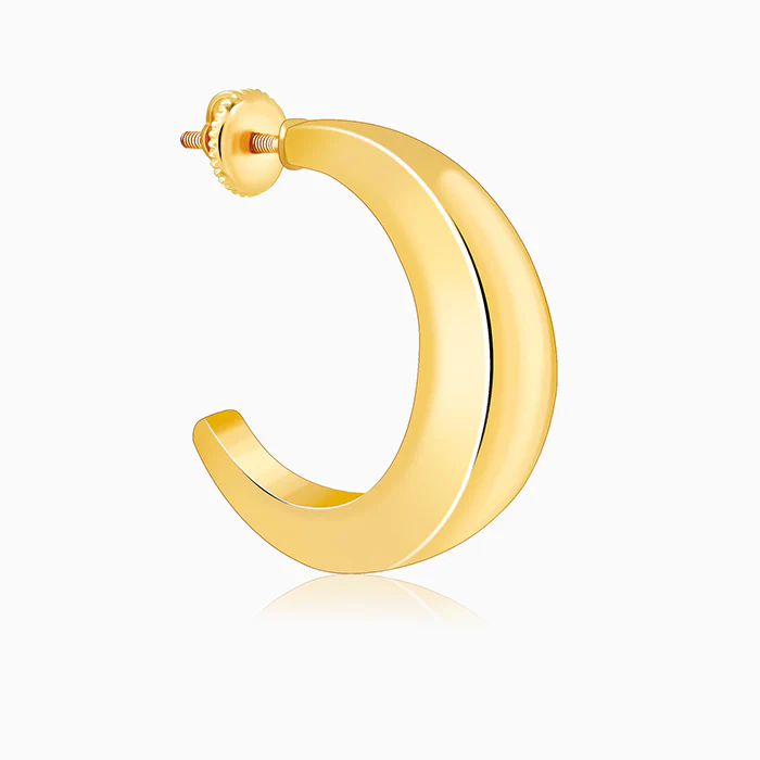 Golden Belle J Stud Earrings - Image 4