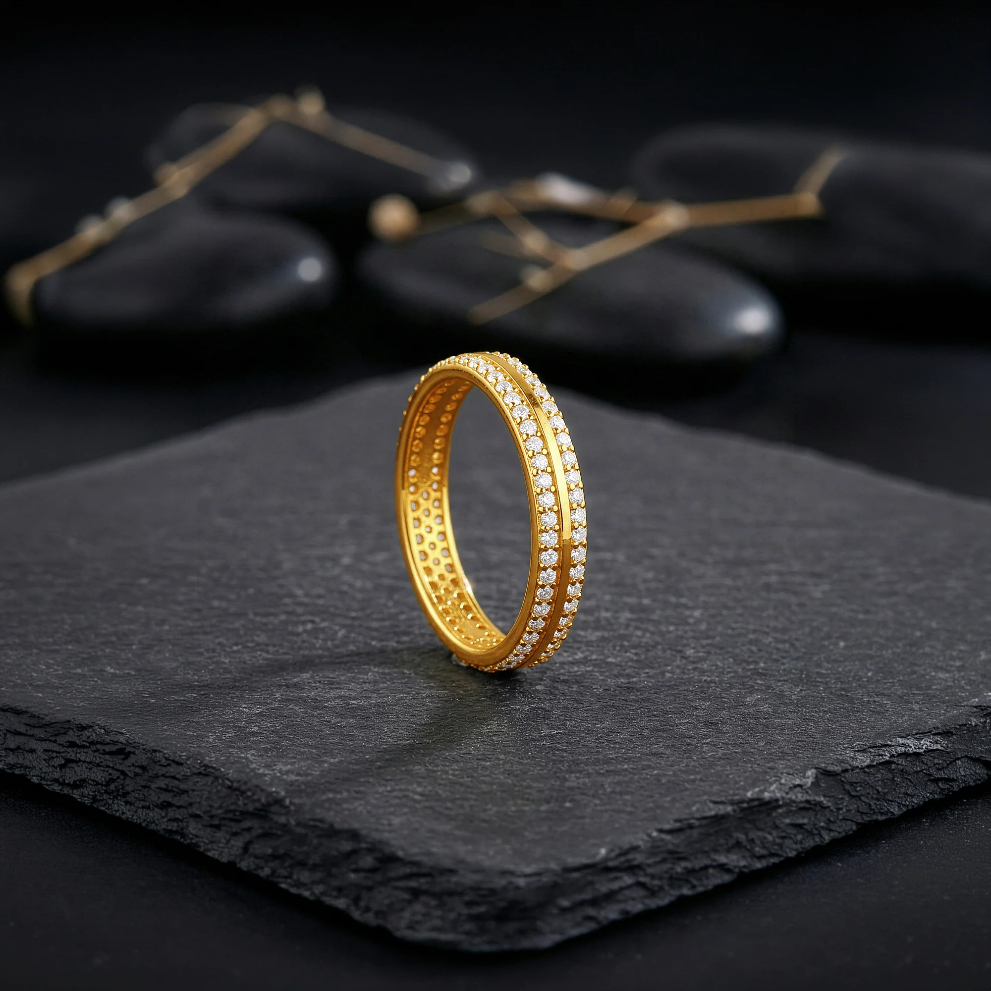 Golden Bold Fate Ring For Him (Size 17) - Image 2