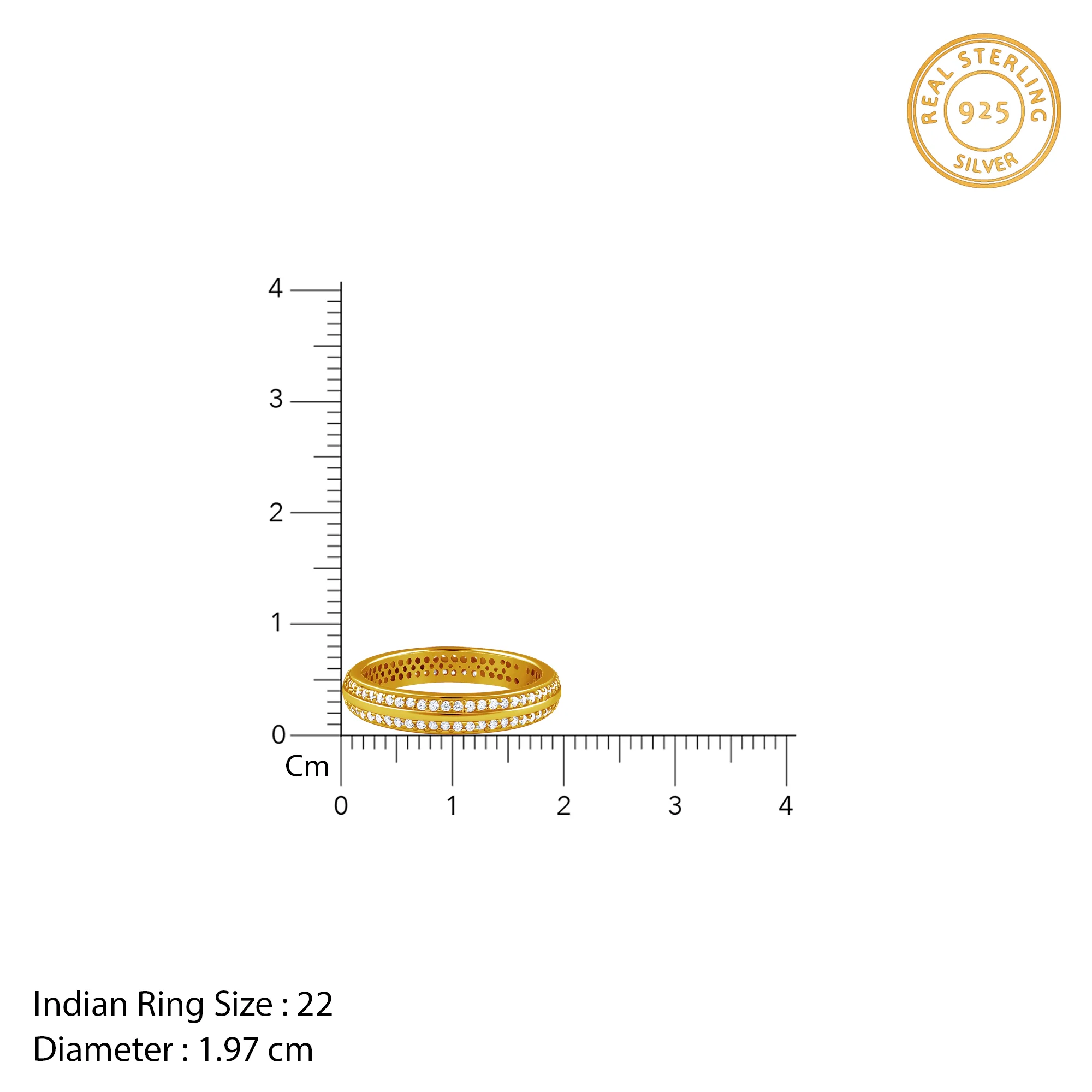 Golden Bold Fate Ring For Him (Size 22) - Image 5