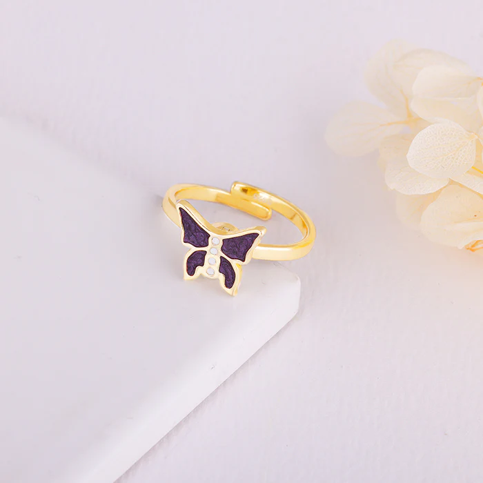 Golden Butterfly Spin Ring - Image 2
