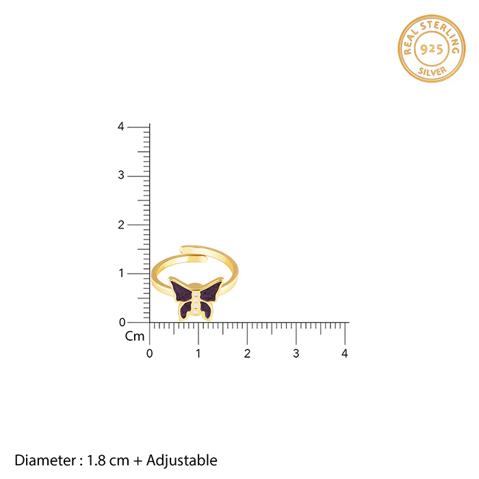 Golden Butterfly Spin Ring - Image 5