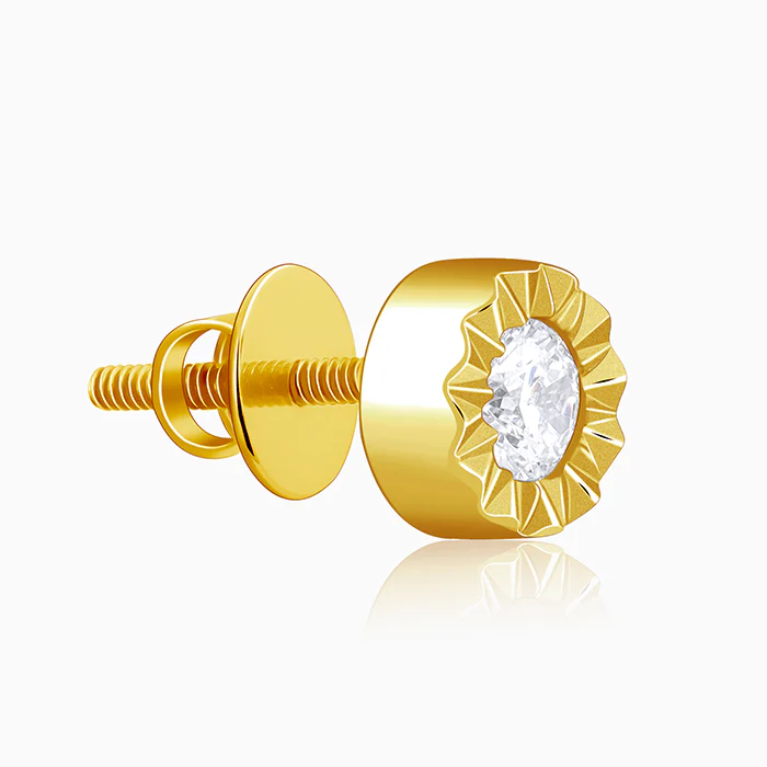 Golden Chakra Shield Stud For Him - Image 6
