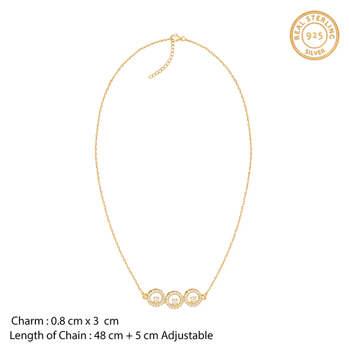 Golden Circular Grace Necklace - Image 4