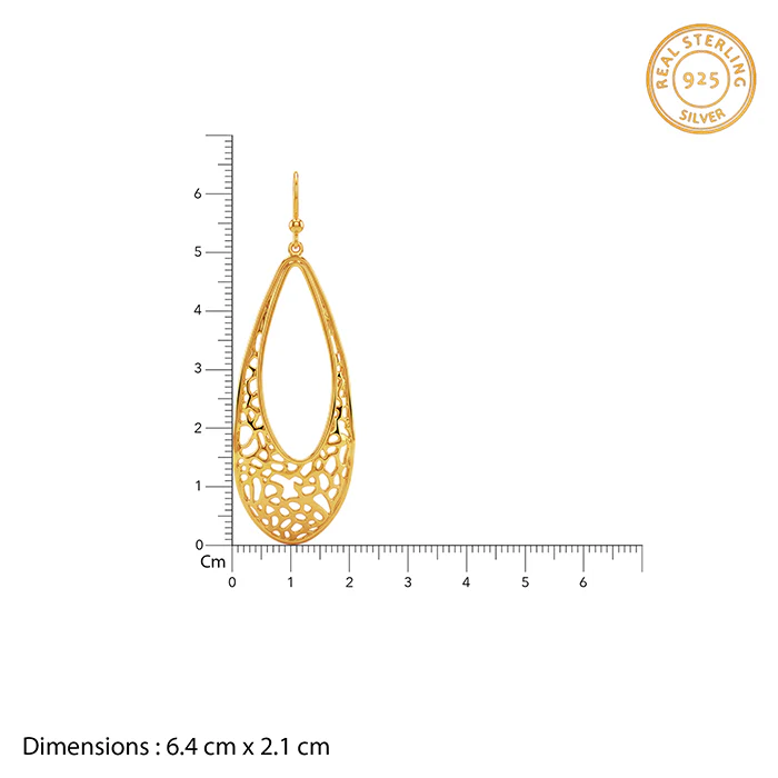 Golden Coral Filigree Earrings - Image 5