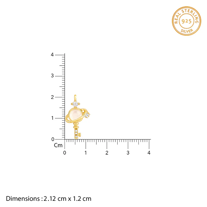 Golden Cosmic Key Pendant With Link Chain - Image 5