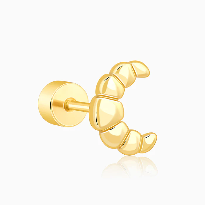 Golden Croissant Ear Piercings - Image 4