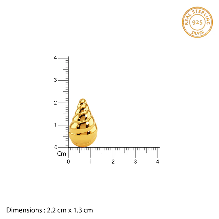 Golden Crossiant Dome Earrings - Image 5