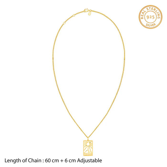 Golden Dawn Pendant With Box Chain For Him - Image 6