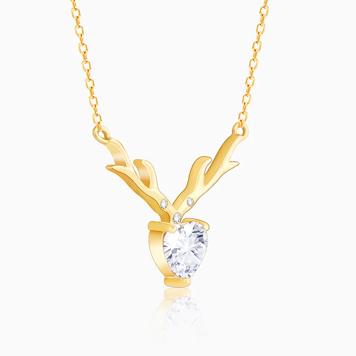 Golden Deer Heart Necklace - Image 5