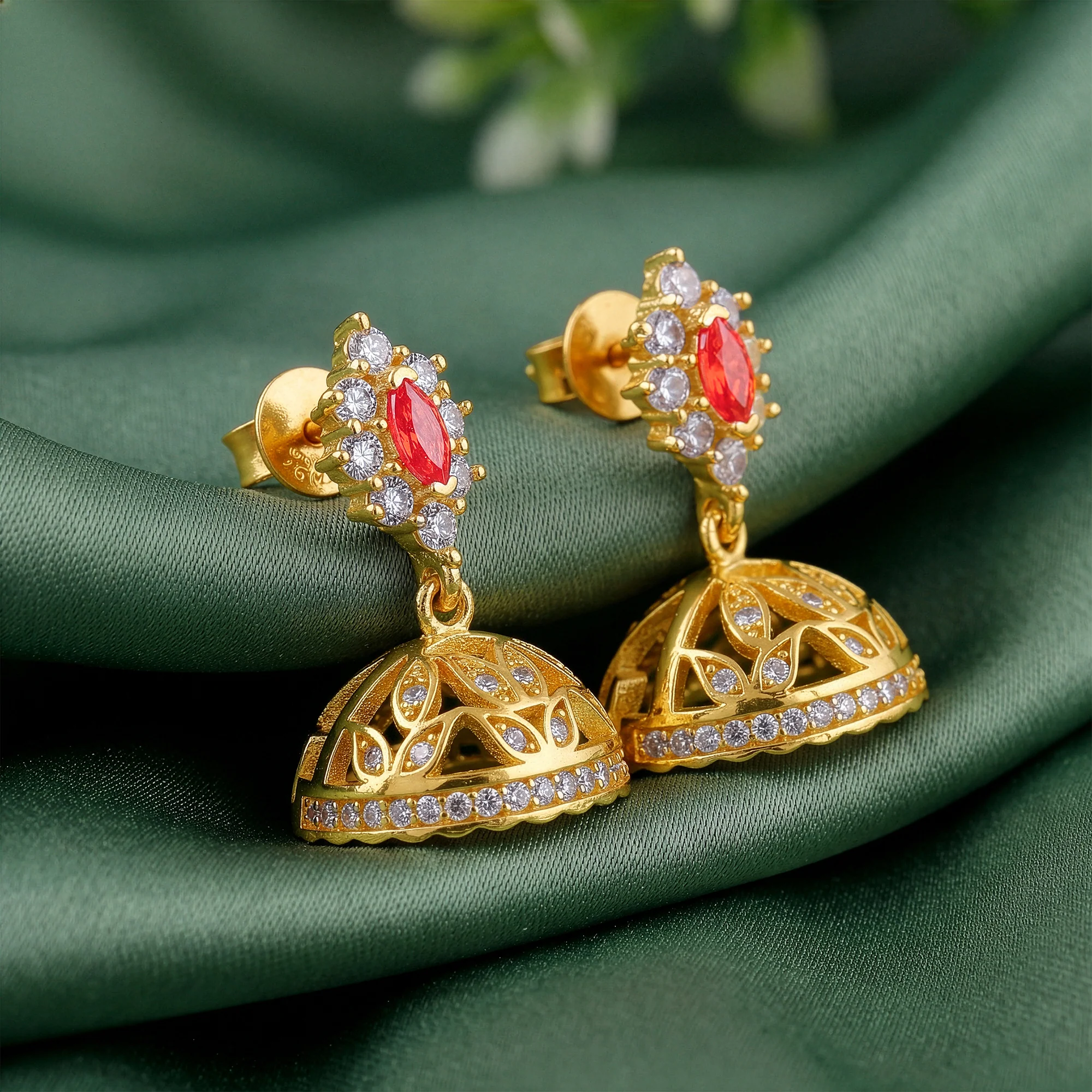 Golden Eirene Jhumki - Image 2