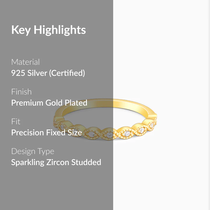 Golden Elegant Twist Ring - Image 2