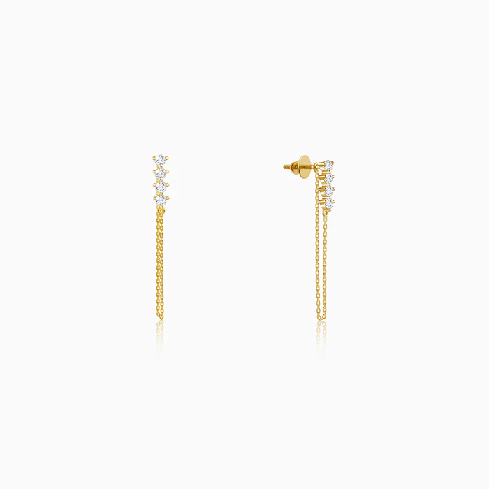 Golden Evangeline Dangler Earrings - Image 2