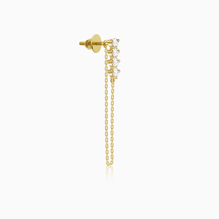 Golden Evangeline Dangler Earrings - Image 5