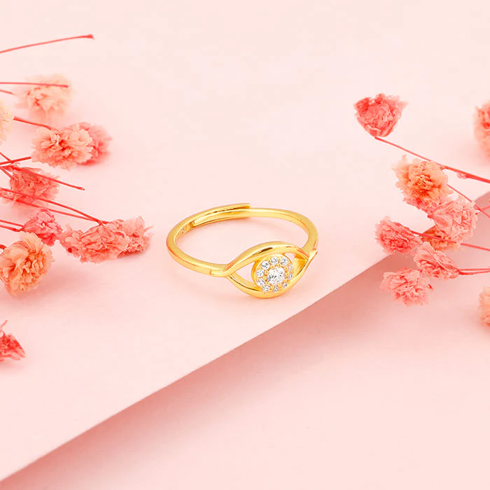 Golden Evil Eye Royale Ring - Image 2