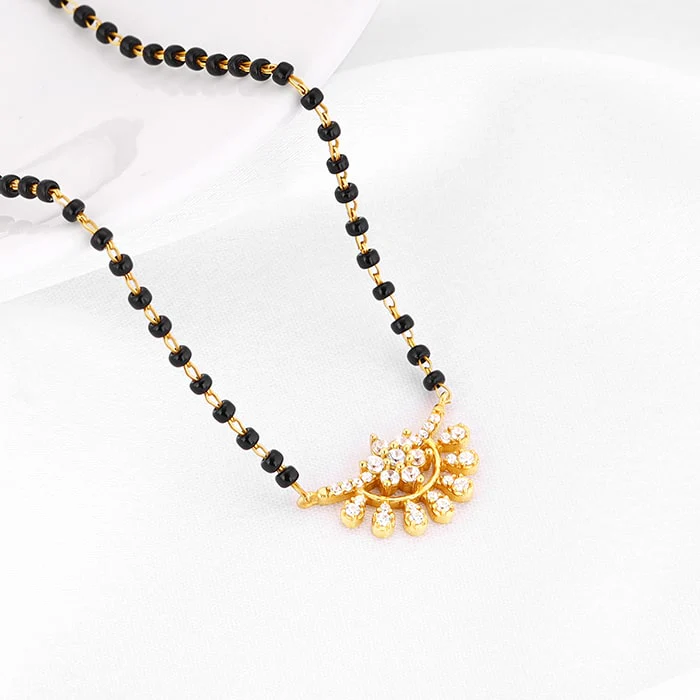 Golden Floral Moon Mangalsutra - Image 2