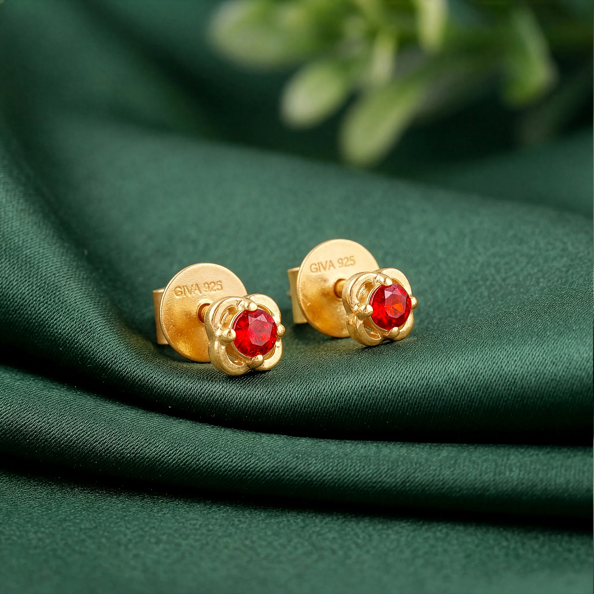 Golden Frigg Stud Earrings - Image 2