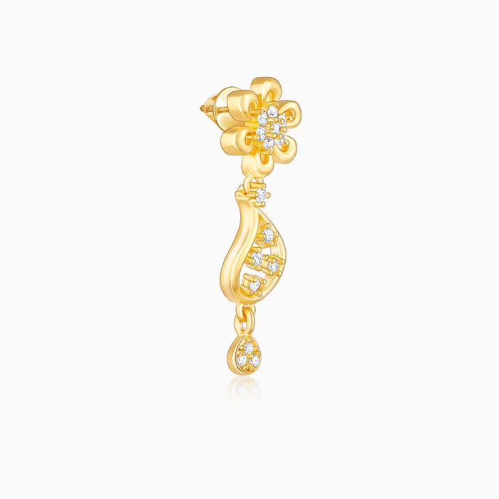 Golden Glorious Flower Earrings - Image 4