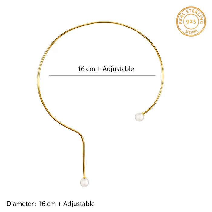 Golden Gwyneth Pearl Hasli Necklace - Image 4