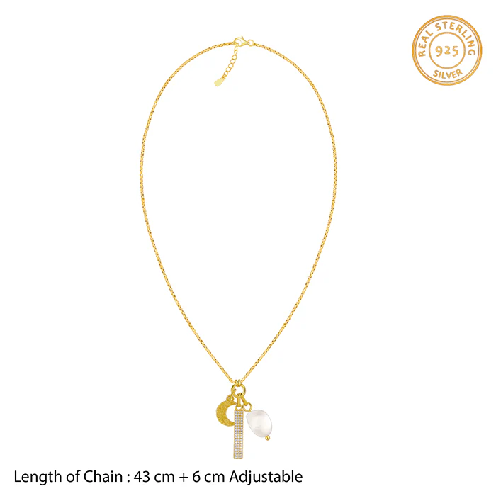 Golden Half Moon Necklace - Image 5