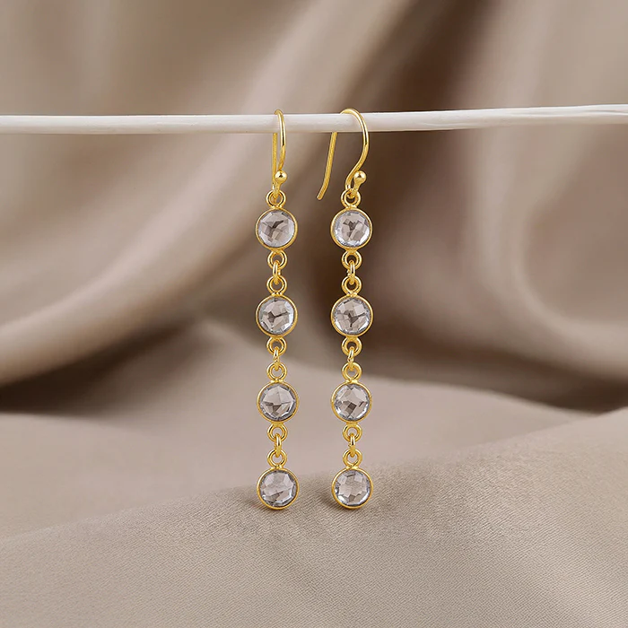Golden Halo Drift Dangler Earrings - Image 2