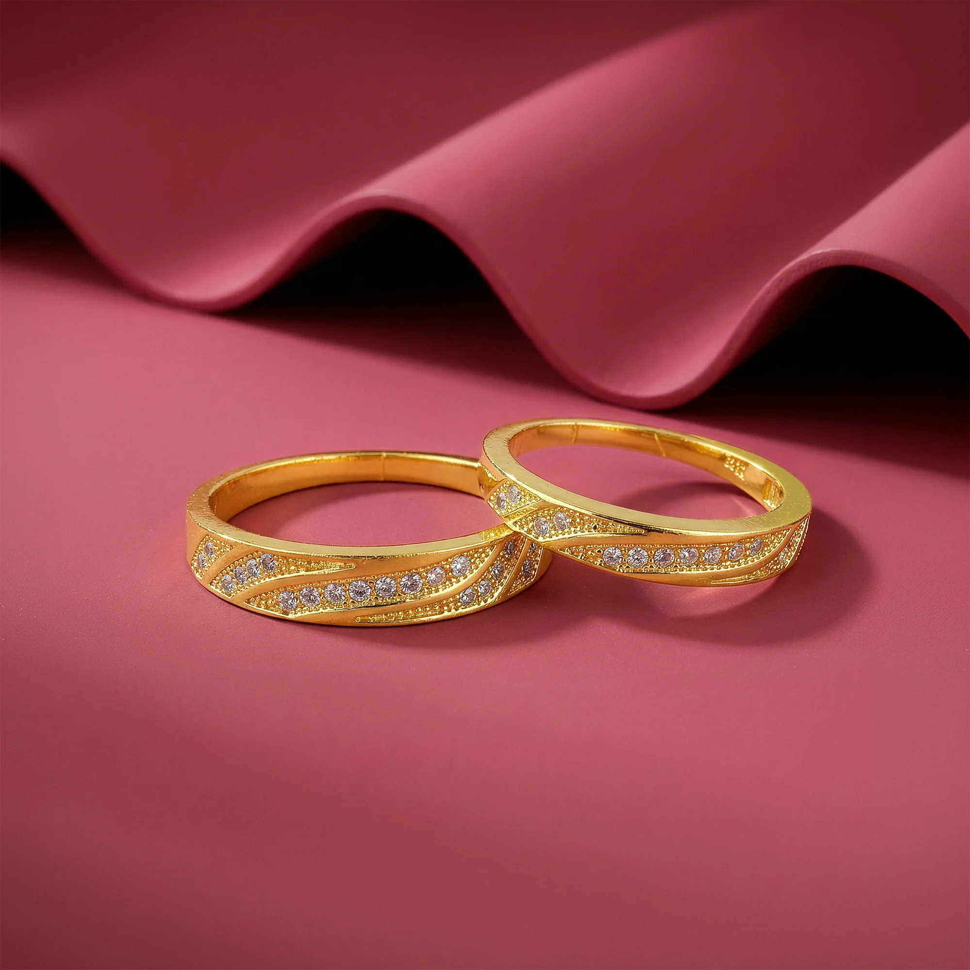 Golden Harmony Couple Rings - Image 2