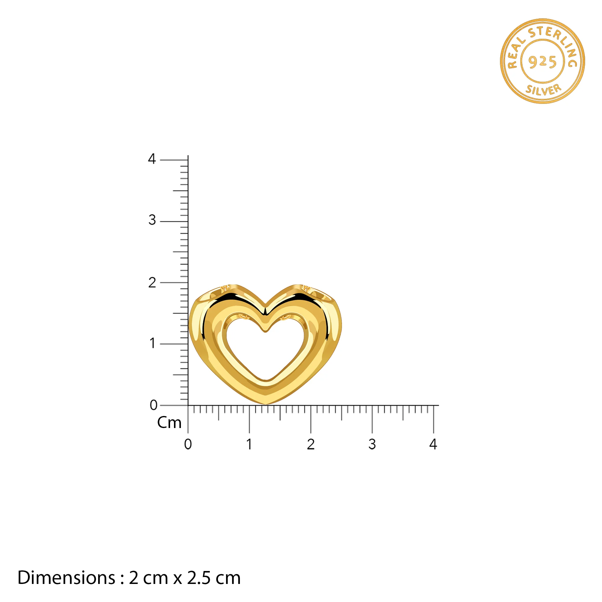 Golden Heart Pendant With Link Chain - Image 5