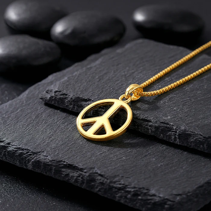 Golden Heavenly Peace Pendant With Box Chain For Him - Image 2