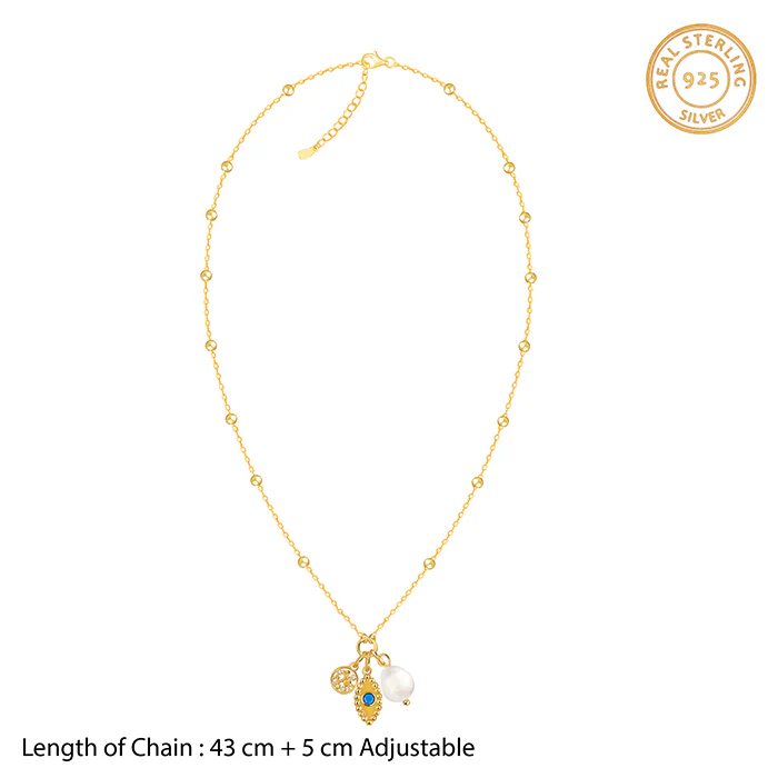 Golden Julia Charm Necklace - Image 5