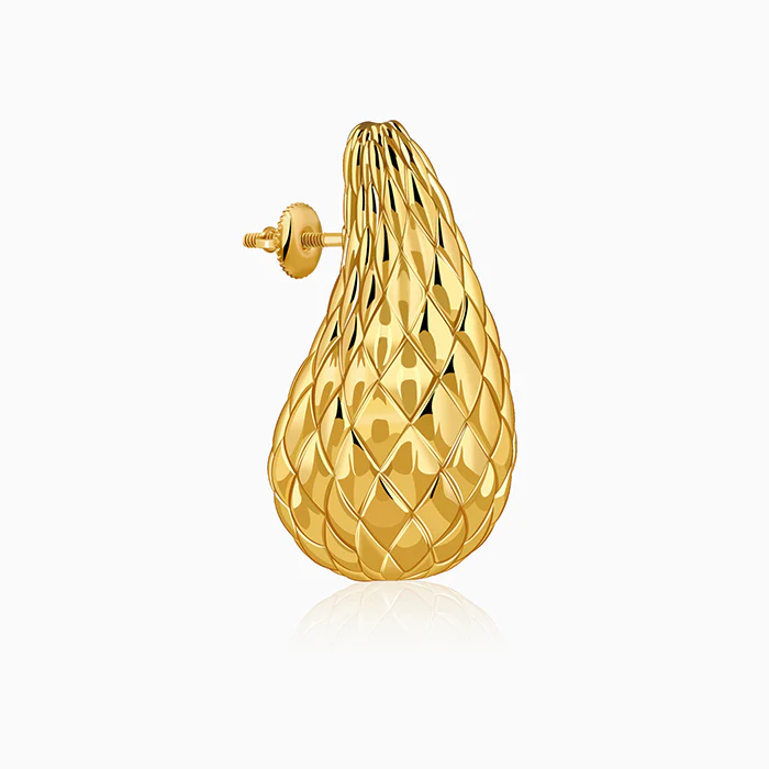 Golden Memorial Teardrop Earrings - Image 4