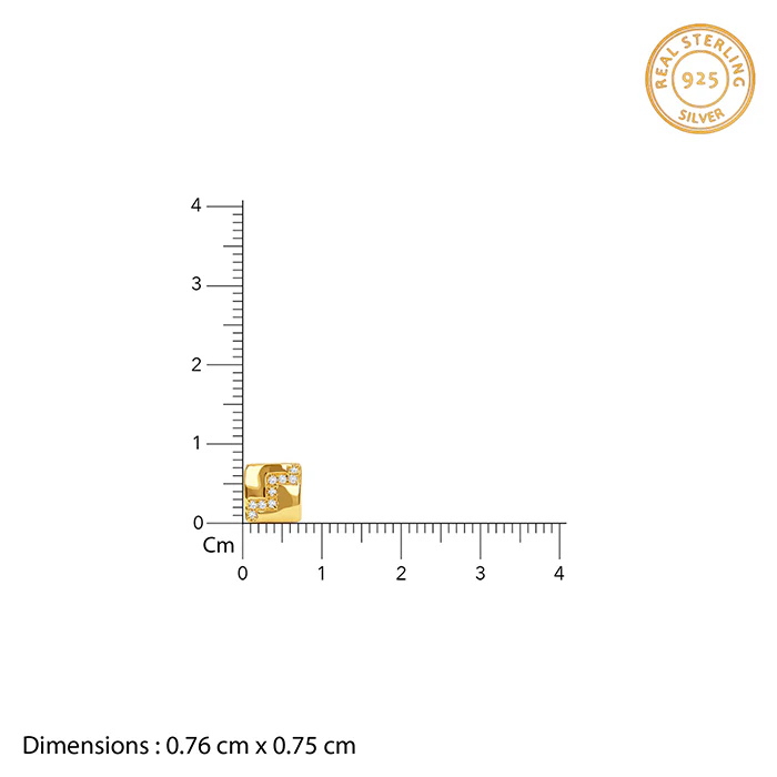 Golden Modern Mosaic Stud For Him - Image 6