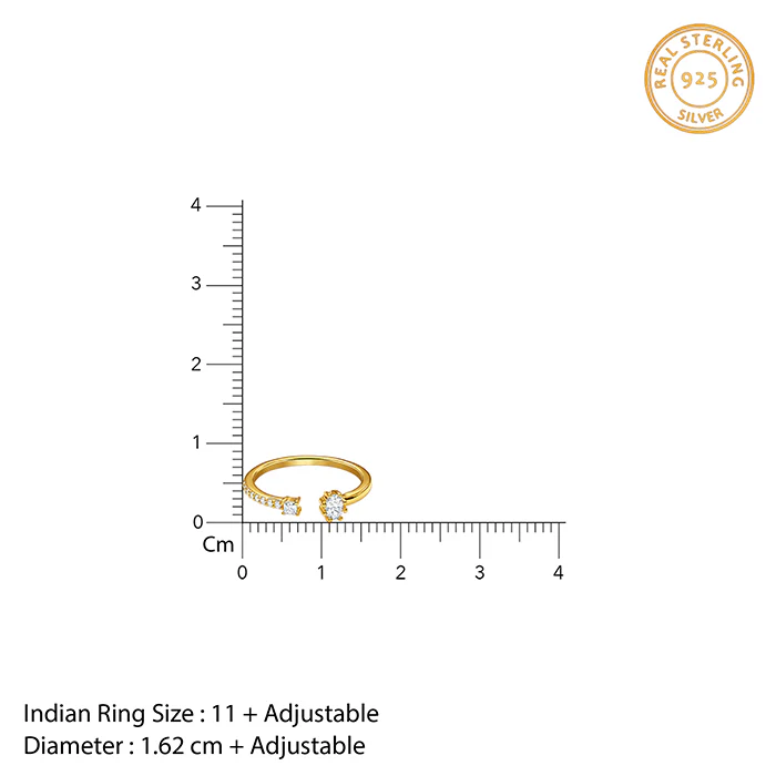 Golden Modern Muse Ring (Size 11) - Image 4