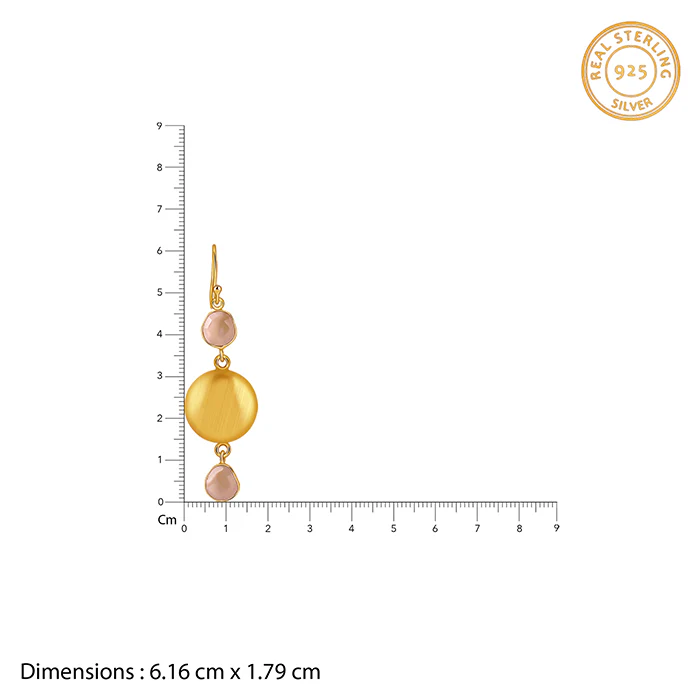 Golden Moonbeam Glow Dangler Earrings - Image 5