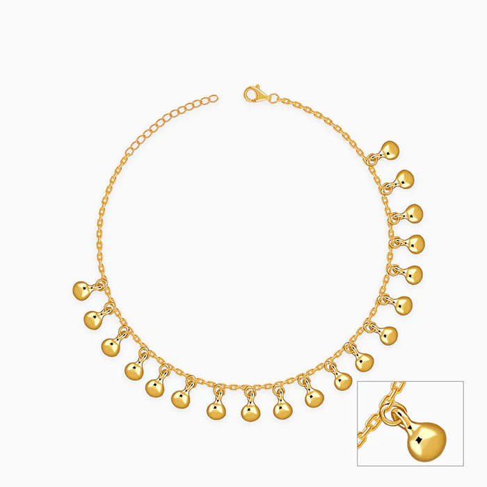 Golden Orb Dot Anklet - Image 3
