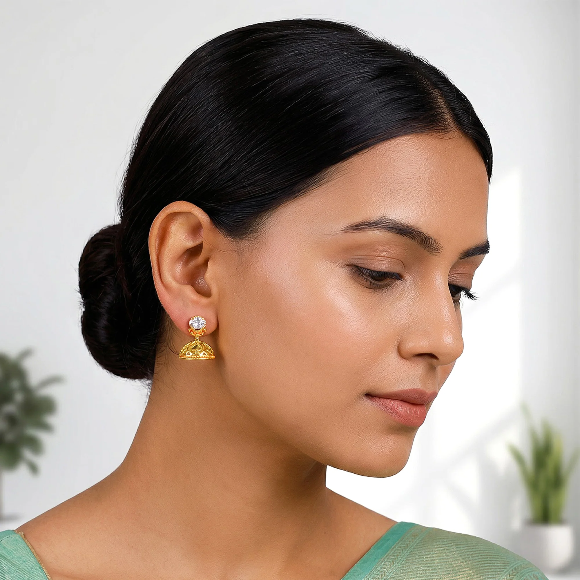 Golden Oshun Jhumki - Image 3