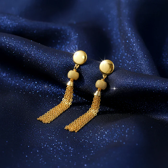 Golden Party Time Dangler Earrings - Image 2