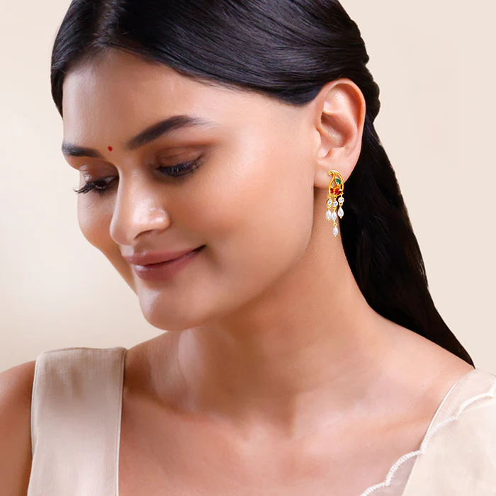 Golden Parvati Earrings - Image 3