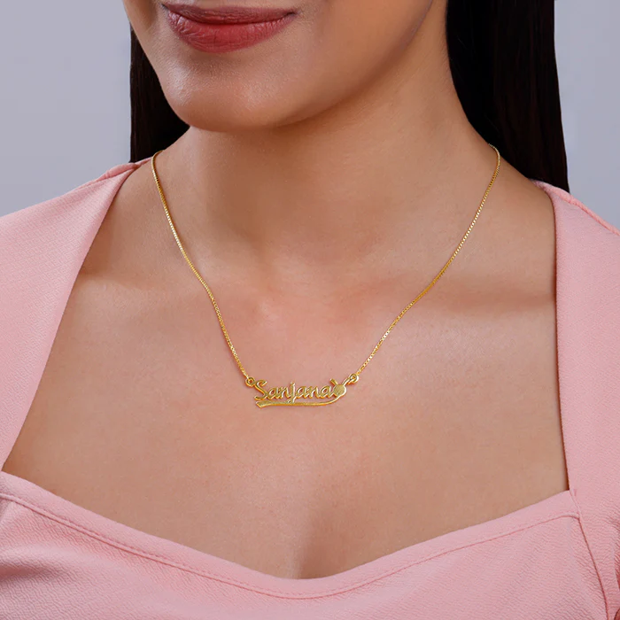 Golden Personalised Bunny Necklace - Image 4