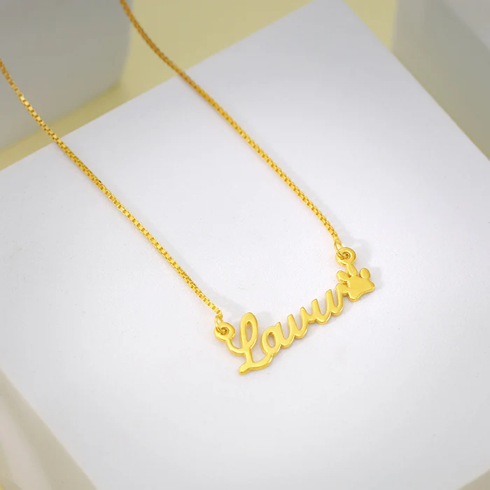 Golden Personalised Dog Lover Necklace - Image 2