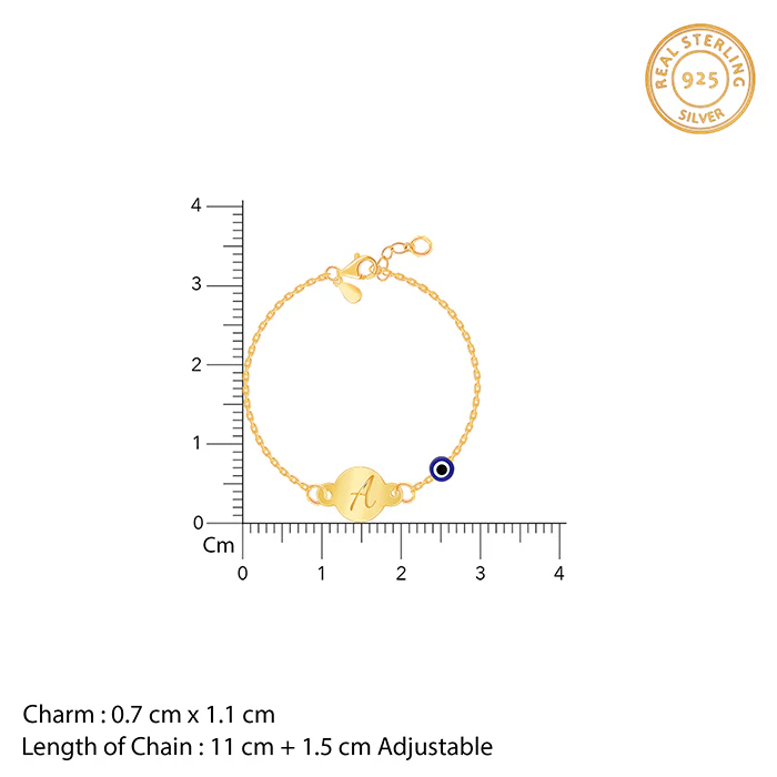 Golden Personalised Envy Gaze Kids Bracelet (0 - 2 Years) - Image 4