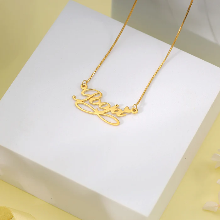 Golden Personalised Infinite Moments Necklace - Image 3