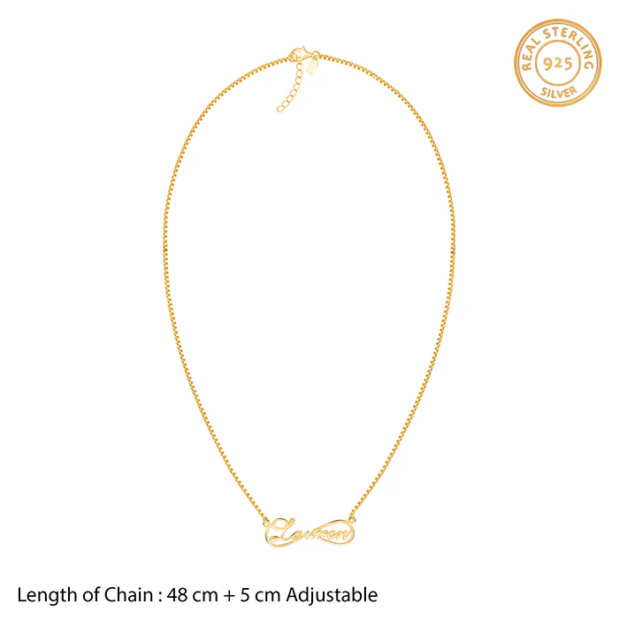 Golden Personalised Infinite Promises Pendant - Image 7