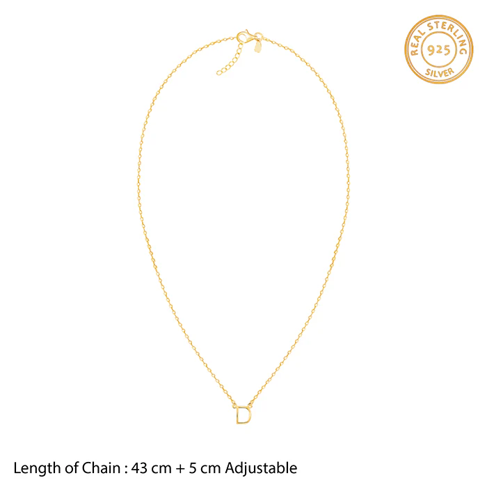 Golden Personalised Initial Necklace - Image 5