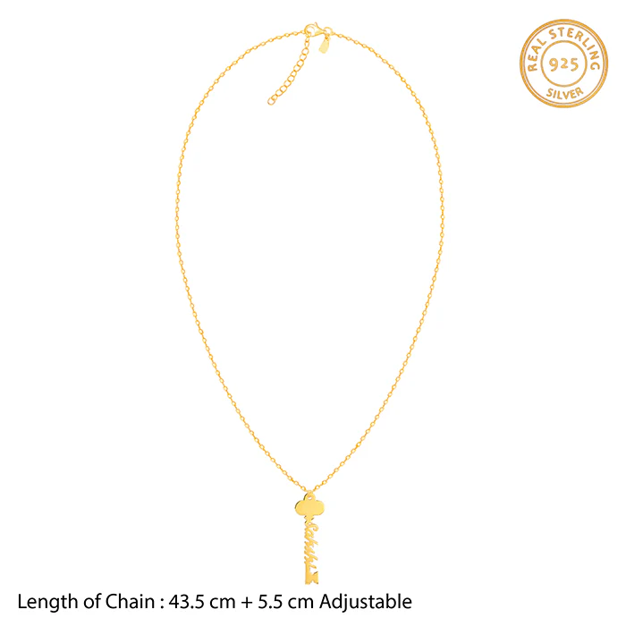 Golden Personalised Key Pendant - Image 5